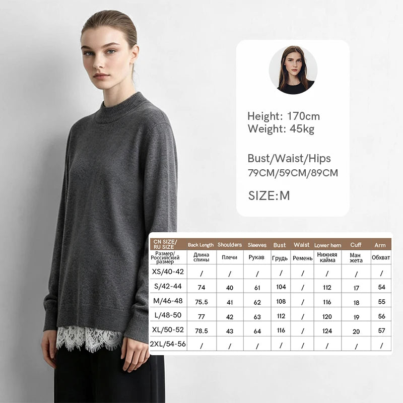Amii Mock Neck Sweater Long Sleeve Pullover Casual Bow Elegant Knit Tops Versatile 2026 Winter Christmas Woman Clothing 12653019