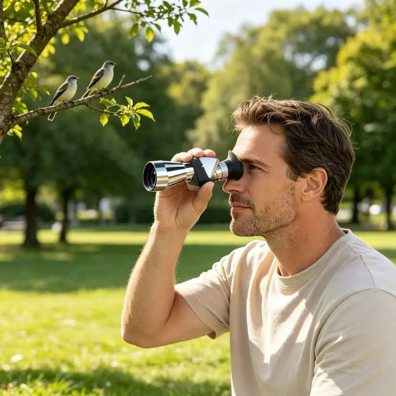 Mini Portable High-Power Monocular Telescope Corner Binoculars with Low-Light Night Vision High-Definition for Outdoor Observati