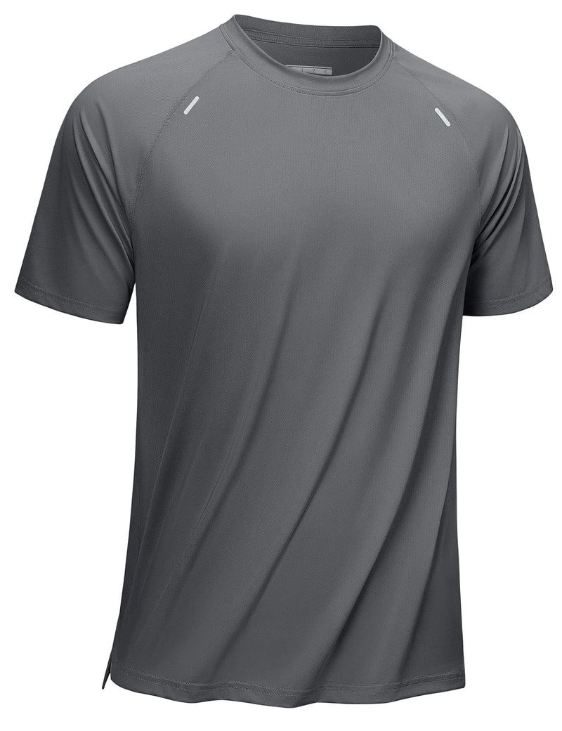 TACVASEN Lightweight Athletic T-Shirt Mens Quick Dry Stretch Mesh Shirts Recyclable Polyester Tops Running Workout Gym Shirt Tee