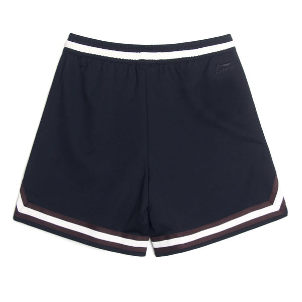ខោខ្លីបាល់បោះបុរស Li-Ning ទំហំធម្មតា 100% Polyester ខោចង្កេះអាចលៃតម្រូវបាន LiNing Sports AKSV941