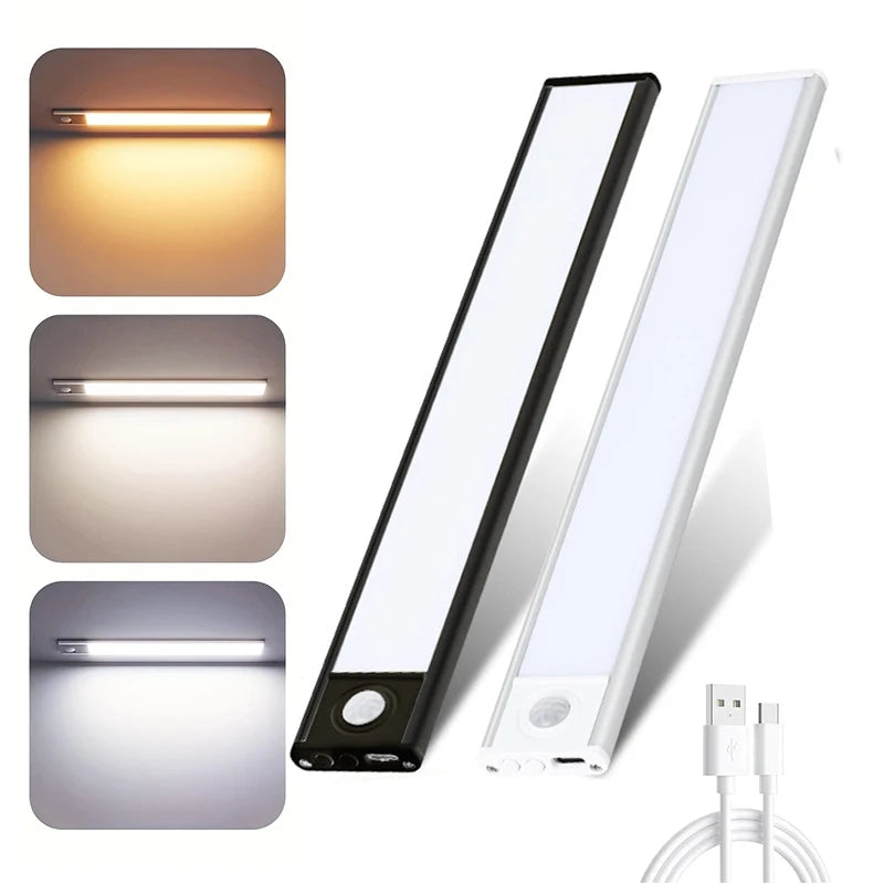 Motion Sensor LED Night Light USB Rechargeable Wireless Wall Mounted for Bedroom Corridor Stairs Bedroom Protection Lighting