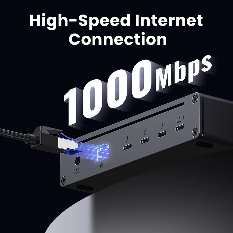 UGREEN 8-in-1 Docking Station 8K30Hz Thunderbolt 4 40Gbps Dock USB3.2 Gen2 10Gbps with EU Adapter for MacBook Laptops PC USB HUB
