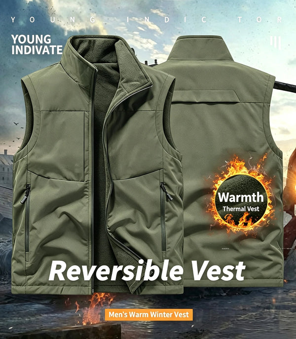 Multi-pocket outdoor suit vest coat custom logo10 Colors Casual vest winter warm sleeveless vest jacket 2025 Autumn/Winter