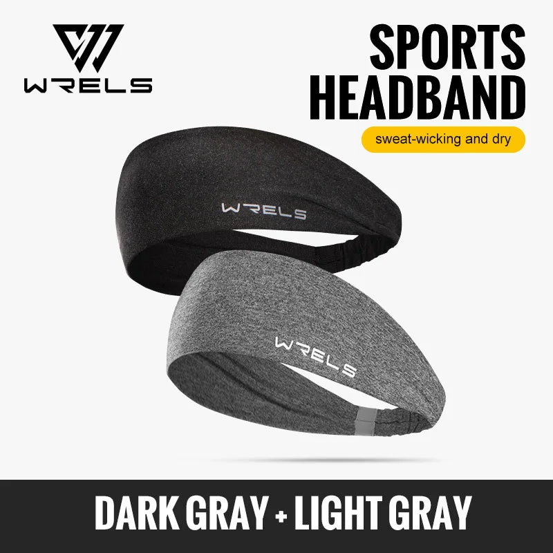 WRELS Sports Headbands for Men Women Elastic Sweatbands Non Slip Hair Bands for Gym Yoga Running Fitness Outdoor Sports Headband