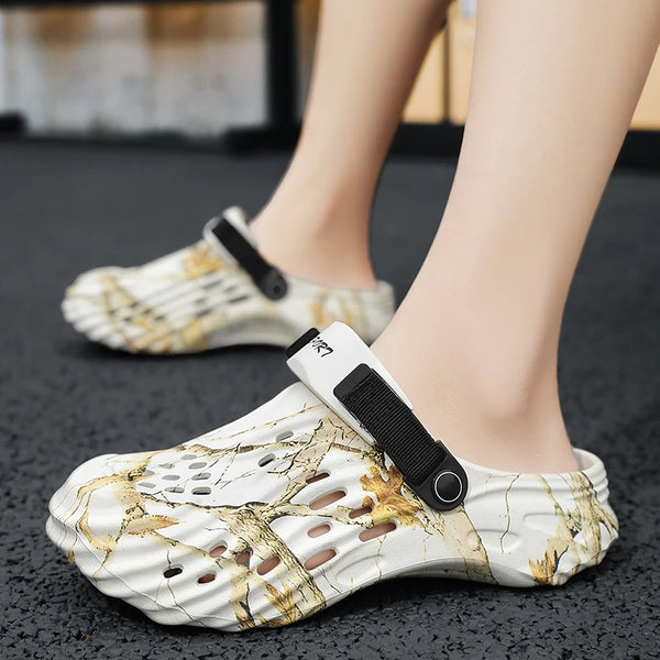 Lightweight Garden Shoes Men Big Size 46 47 Rubber Sandals Summer Shoes Beach Sandals Soft Breathable Zuecos Hombre