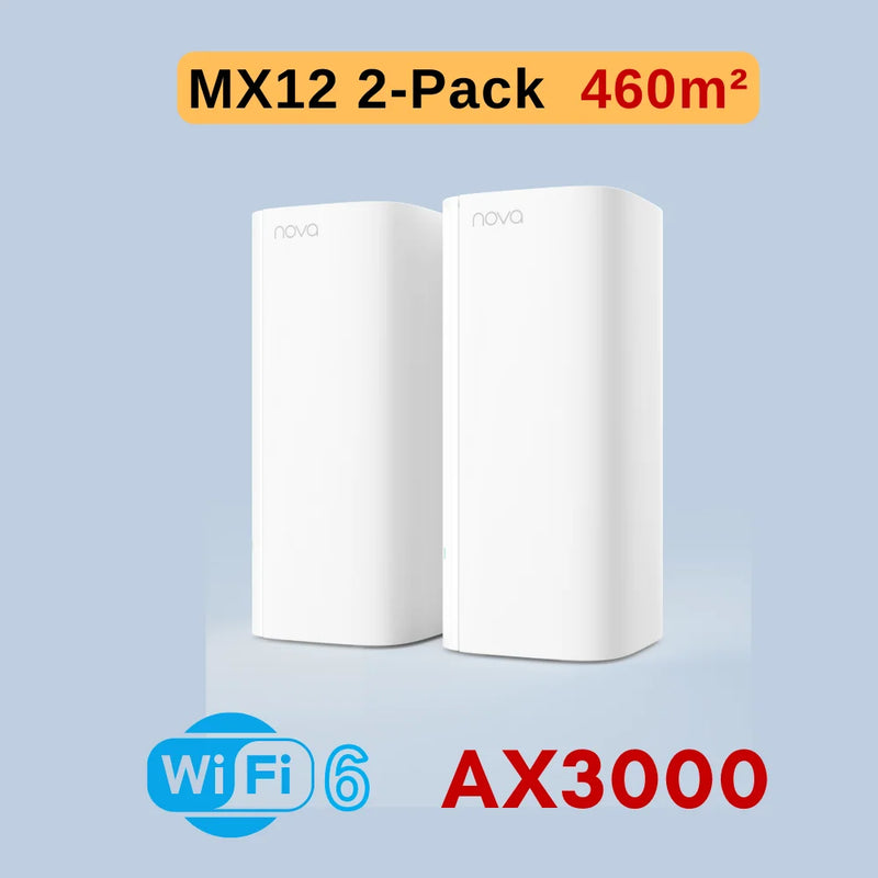 រ៉ោតទ័រវ៉ាយហ្វាយ AX3000 WI-FI 6 Mesh WiFi Router Tenda EX/MX12 WIFI6 Mesh System Router 2.4G 5Ghz 3000mbps Full Gigabit Mesh Signal WiFi Repeater