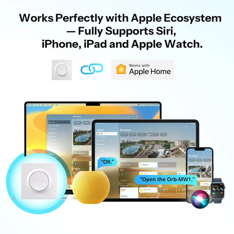 SONOFF Orb-MW1 Matter Over WiFi Smart Wall Switch MINIR4M-E Fusion Series Voice Control Google Home Alexa Works With Apple Home