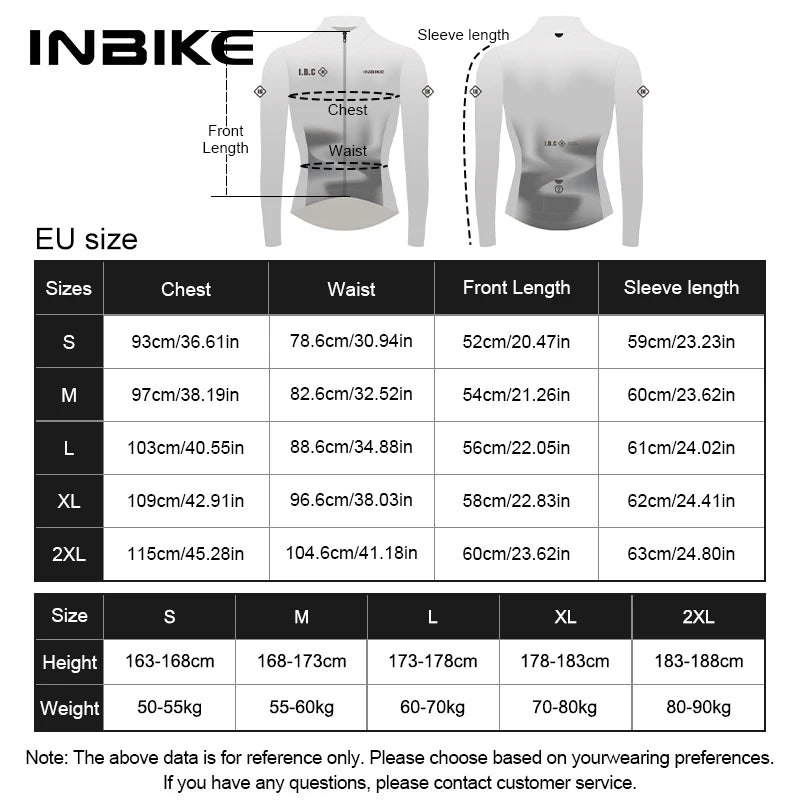 INBIKE Men's Cycling Jersey Fine Brushed Fleece Winter Thermal Bike Jacket for Road Bike Bicycle Riding MTB Cycling Clothing Man