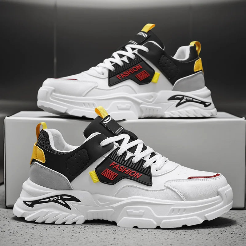 Men's casual sneakers four seasons new soft sole anti-slip outdoor city walking shoes fashion youth Joker sports running shoes
