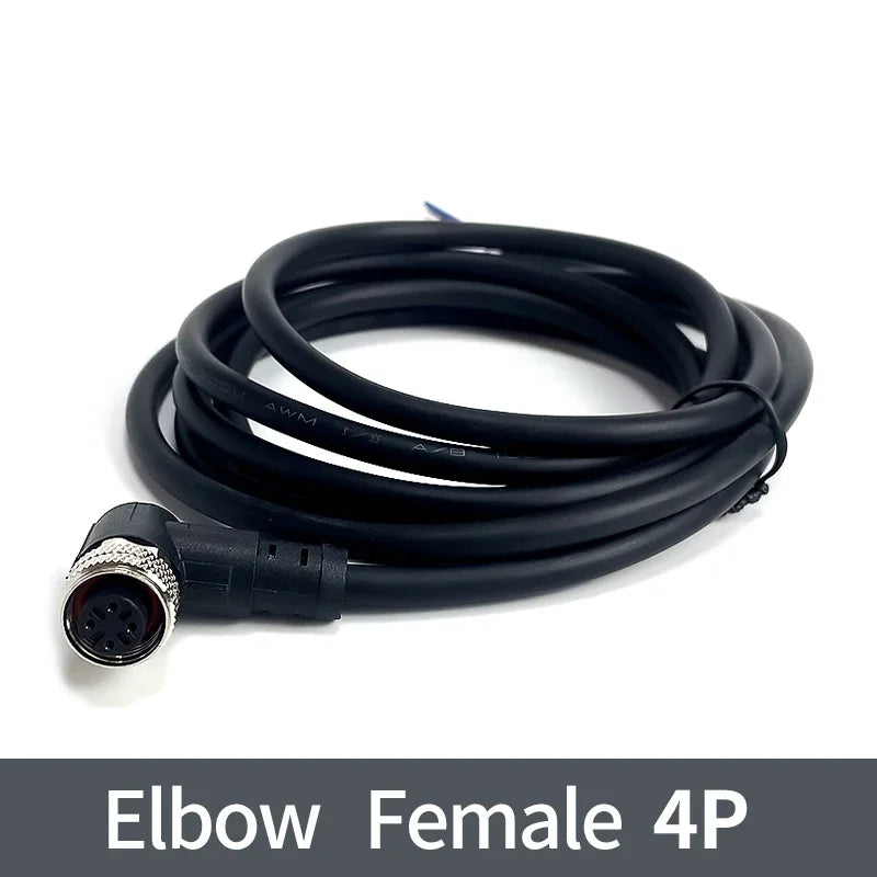 2Meters M12 sensor connector waterproof cable plug Male&Female 4 5 8 12Pin PVC Integrated injection molding M12 connectors