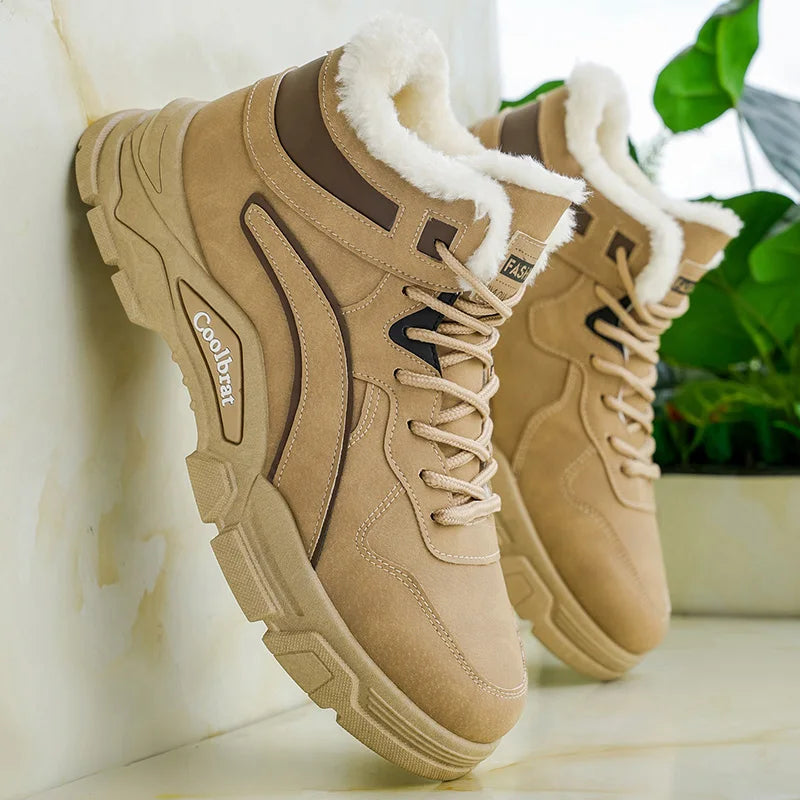 Men's plus size comfortable casual versatile outdoor cotton shoes winter warm shoes fashion youth non-slip soft-sole work shoes
