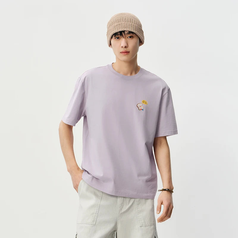 Semir Men Tshirt Embroidered Round Neck Knit Short Sleeve 2026 New Casual Fashion Soft Comfortable Daily Top Wear