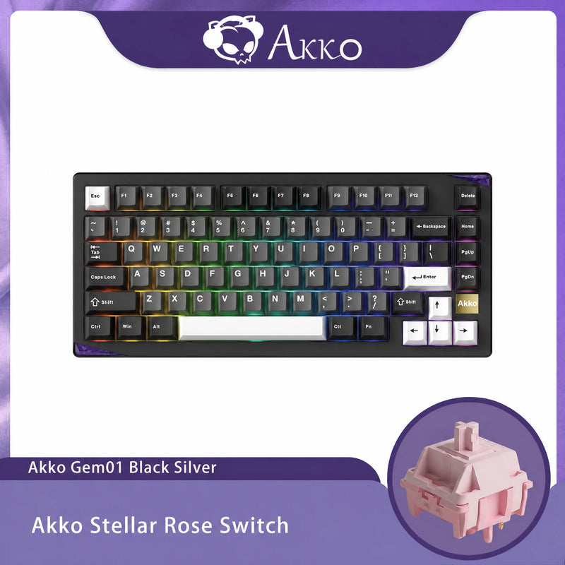 Akko 75% VIA Mechanical Keyboard Gem 01 81Keys Layout