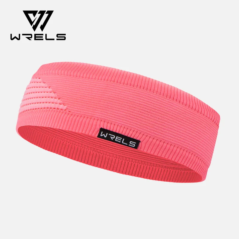 WRELS Sports Headband Breathable Sweatband U Shaped Groove Mesh Widen Hair Band Quick Dry Elastic Men Women Running Headband