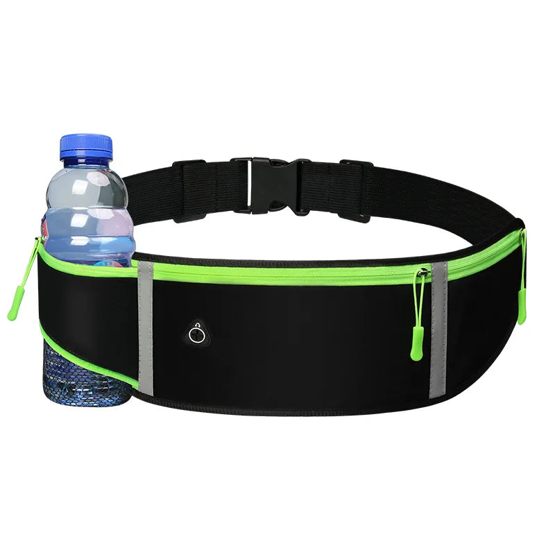 WRELS Outdoor Sports Running Waterproof Utralthin Waist Pack Fitness Workout Belt Sport Waist Pack Adjustable Marathon Waist Bag