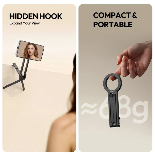 Ulanzi MA57 Magsafe Carabiner ជើងទម្រទូរស័ព្ទ ជាមួយទំពក់ សម្រាប់ iPhone 17 16 15 Pro Max Android Vlog ផ្សាយផ្ទាល់