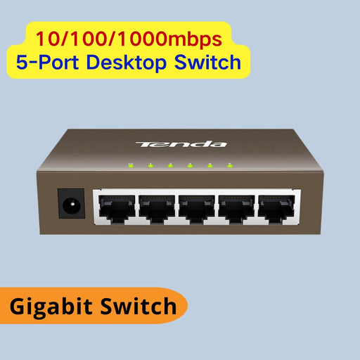 Tenda Gigabit Ethernet Switch TEG1016M 16Port Desktop Metal POE Switch 5port Network Gigabit POE Switch ethernet For Home Office