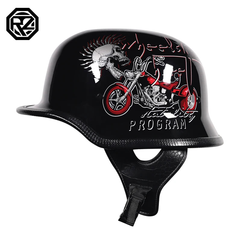 German style WWII GI retro motorcycle helmet cruising car half helmet