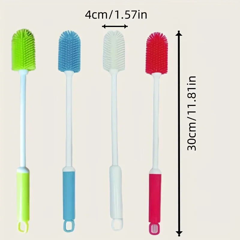 1pc Long Handle Cleaning Brush, Non-Slip Grip for Narrow Bottles, Durable Plastic Brush for Hard-to-Reach Areas, Bottle Cleaner