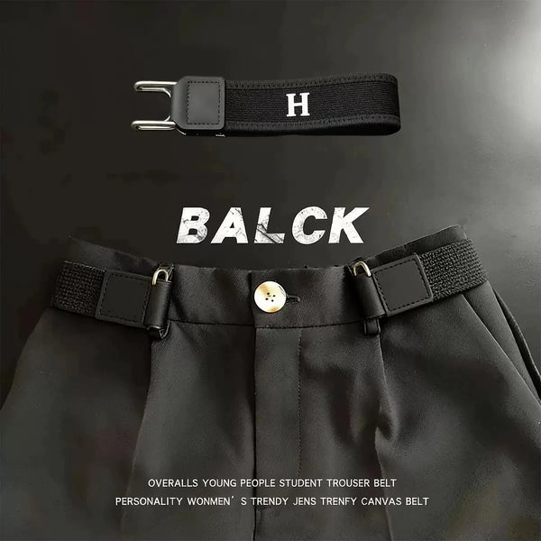No‑Buckle Elastic Belt For Men Women, Adjustable Nylon Stretch Waist Belt, Invisible Buckle‑free Lazy Belt For Jeans Pants Daily