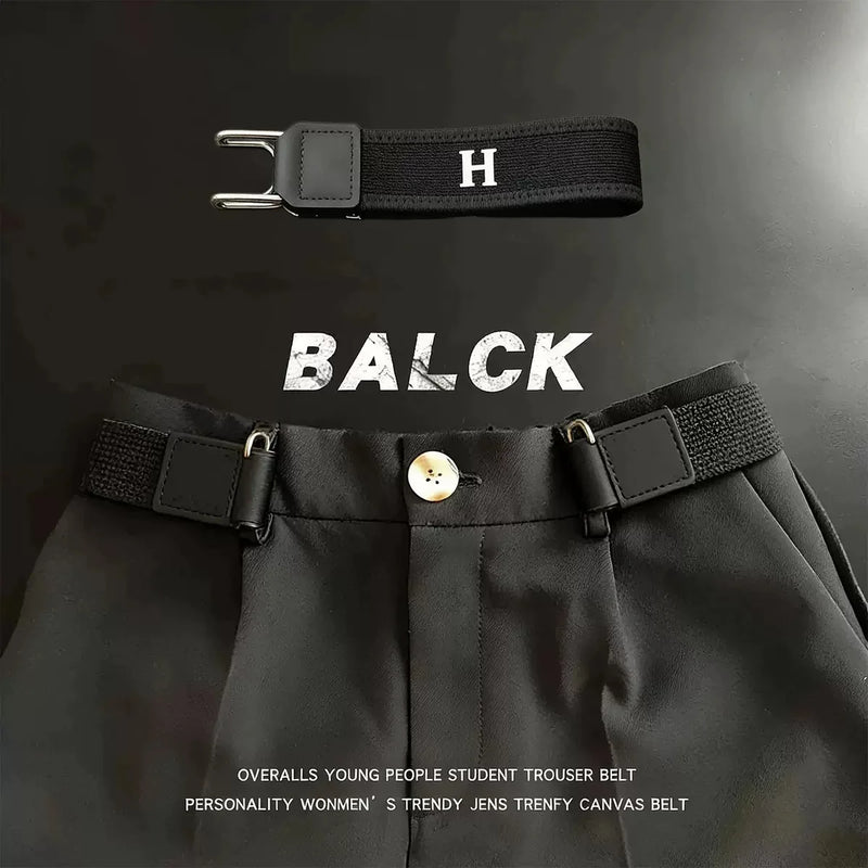 No‑Buckle Elastic Belt For Men Women, Adjustable Nylon Stretch Waist Belt, Invisible Buckle‑free Lazy Belt For Jeans Pants Daily