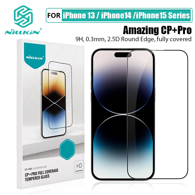 NILLKIN For iPhone 15 Pro Max Screen Protector For iPhone 14 Pro Max CP+Pro /H+ProTempered Glass for iPhone 13 Pro/13 Pro Max