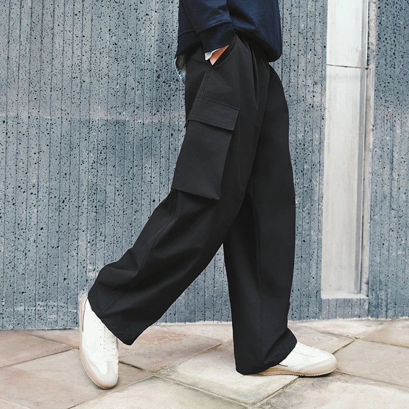 Semir Men Casual Pants 2026 Spring New Waterproof Balloon Silhouette Cargo Wide Leg Elastic Waist Loose Tops