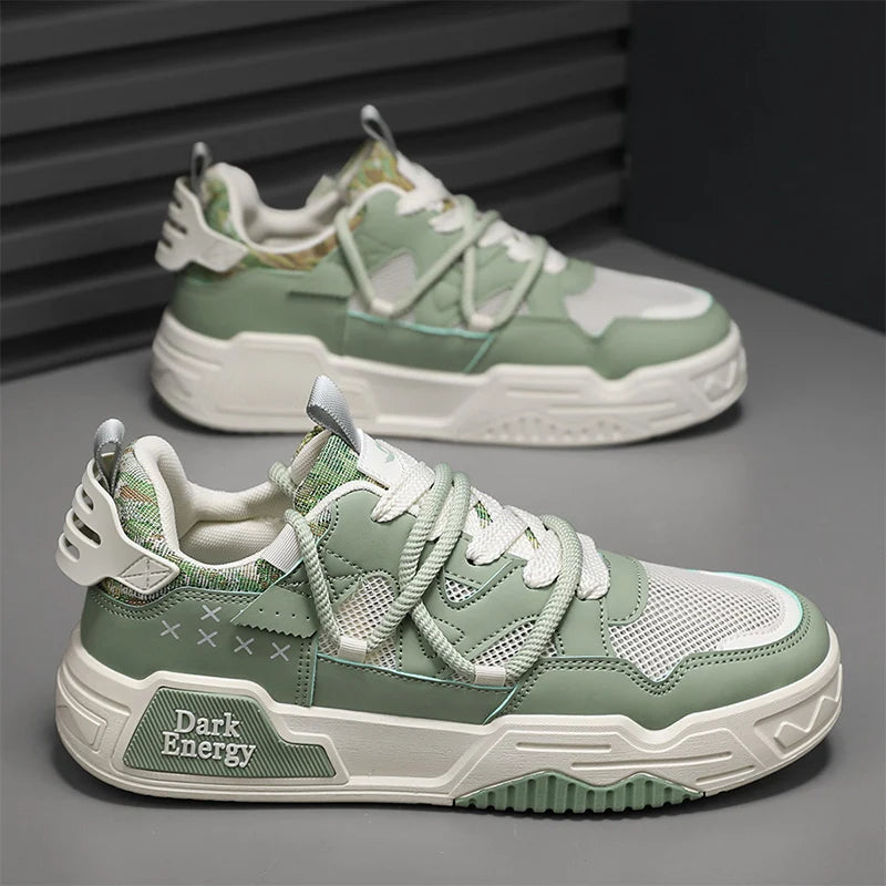 Men's Thick sole casual shoes four seasons new breathable light soft-sole outdoor flat walking shoes fashion sports board shoes