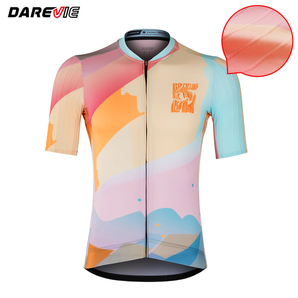អាវយឺតជិះកង់ DAREVIE AERO បុរស ល្បឿនលឿន រាងស្លីម រាងដូចខ្សែក្រវាត់ 2025 Aerodynamics សម្រាប់បុរស ស្ងួតរហ័ស