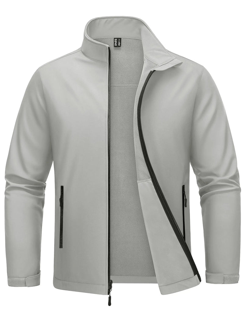 TACVASEN Men's Softshell Fleece Lined Waterproof Jacket Winter Thermal Trekking Waterproof Rain Coat For Outdoor Hiking Jackets