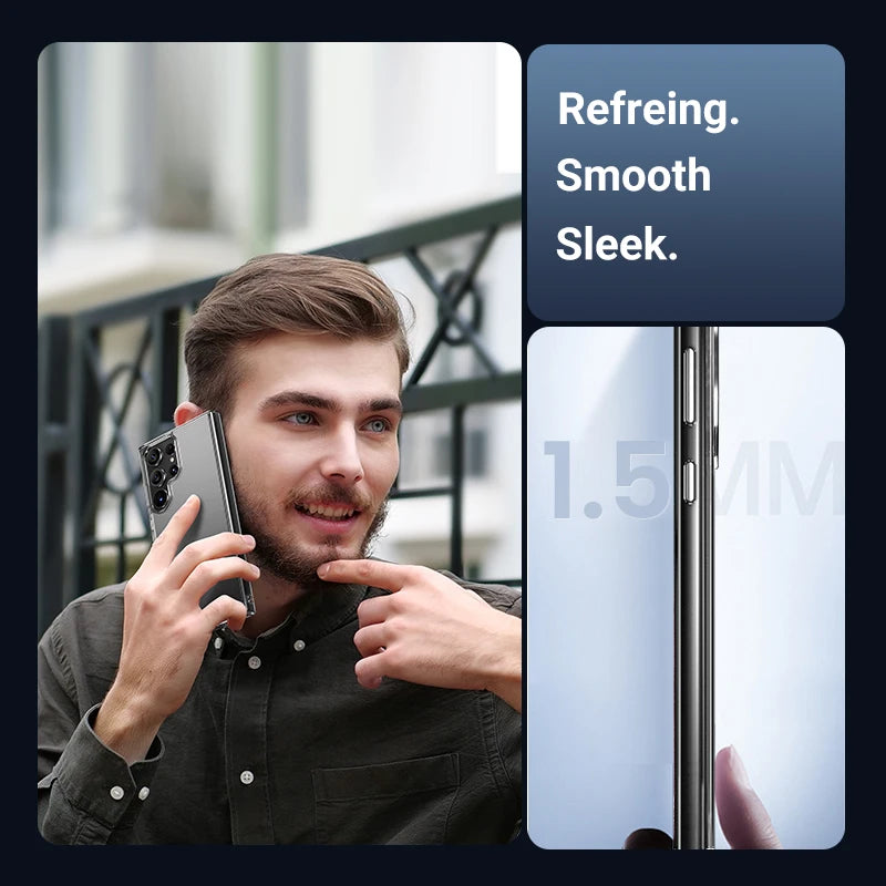 UGREEN Clear Case For Samsung Galaxy S23 Ultra S24 Ultra Plus Shockproof Crystal Transparent Case Cover Protective Soft Case