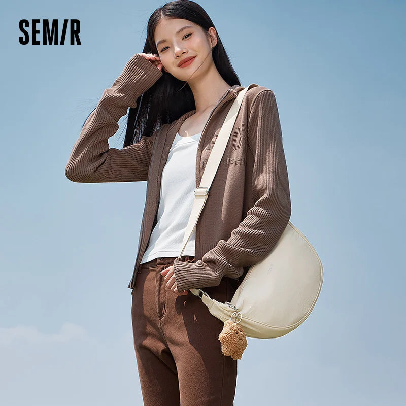Semir Trendy Bag HipBag Women 2025 HalfMoon Crossbody Sport Casual Minimalist Shoulder Soft Durable