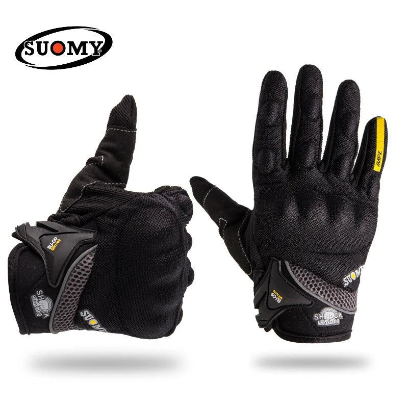 SUOMY Motorcycle Gloves Racing Summer Full Finger Protective guantes moto Motocross luva motociclista For Yamaha  BMW
