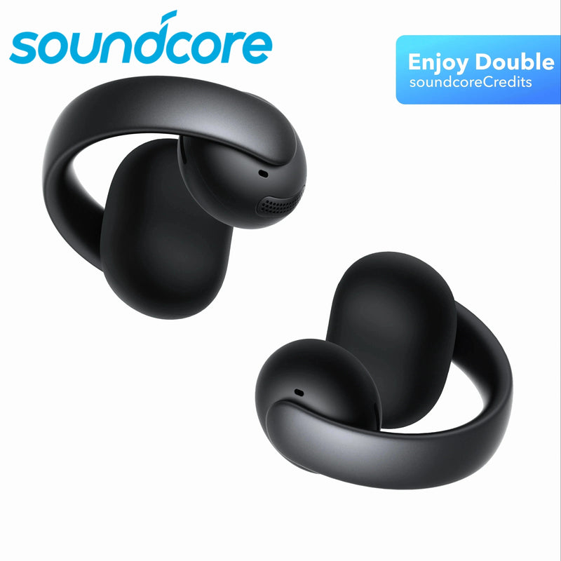 Anker Soundcore កាសស្តាប់ត្រចៀក AeroClip ដើម កាសស្តាប់ត្រចៀកប៊្លូធូសឥតខ្សែ រចនាបែបស្ព័រ ទន់ ងាយស្រួលពាក់
