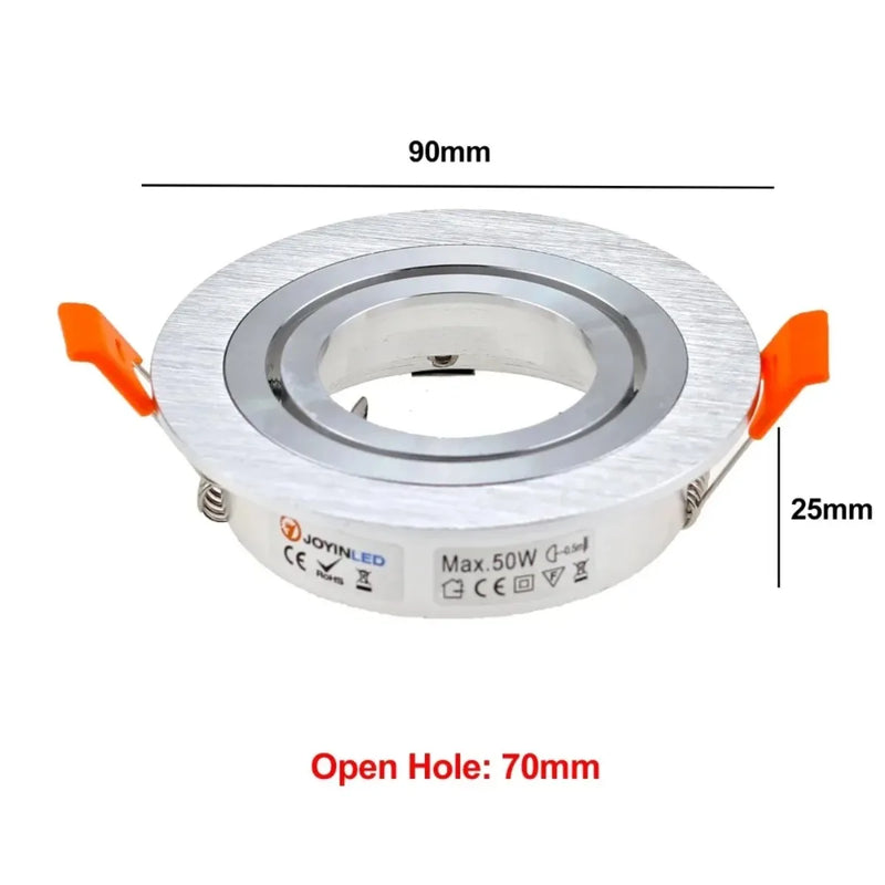 JOYINLED LED Downlight Round Square Adjustable Spotlight Lamp Frame with GU10 MR16 Socket Recessed Ceiling Spot Light Fixtures