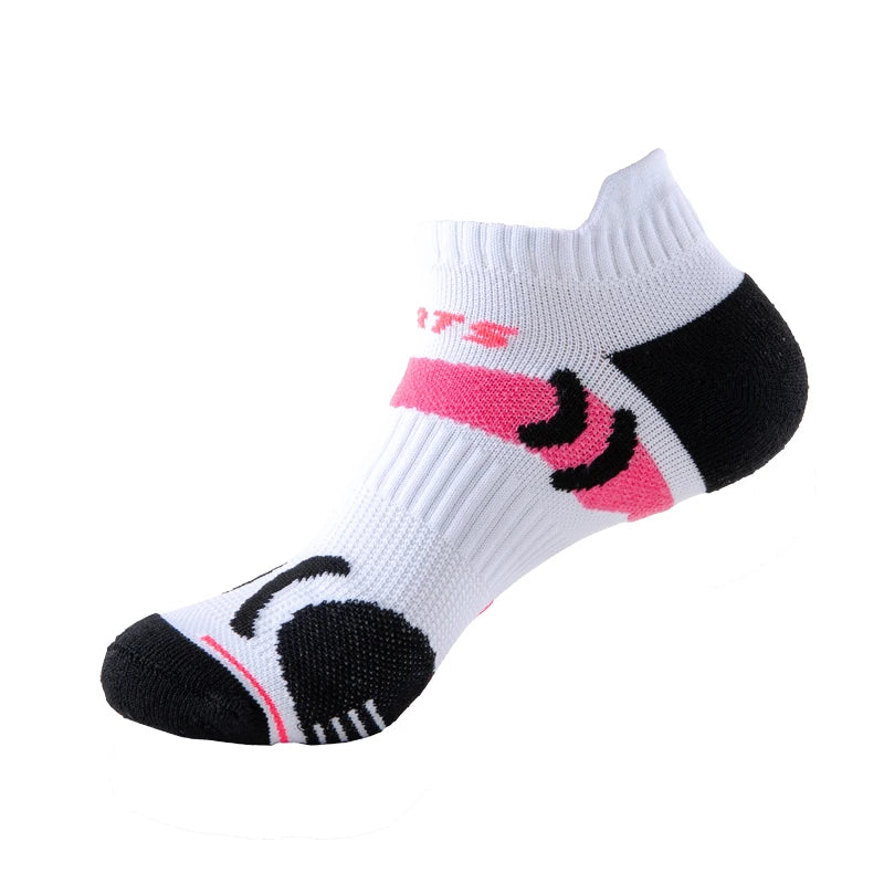 WRELS 1/2/3 Pairs Athletic Socks Cushioned Ankle Socks Men Women Arch Support Running Cycling Sports Low Cut Compression Socks