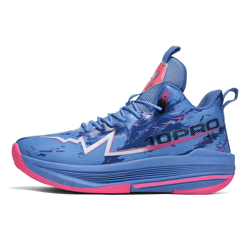 Unisex Basketball Shoes Breathable Mesh Outdoor Sports Competitions Running Shoes Spring Cushioning Rebound Basketball Boots