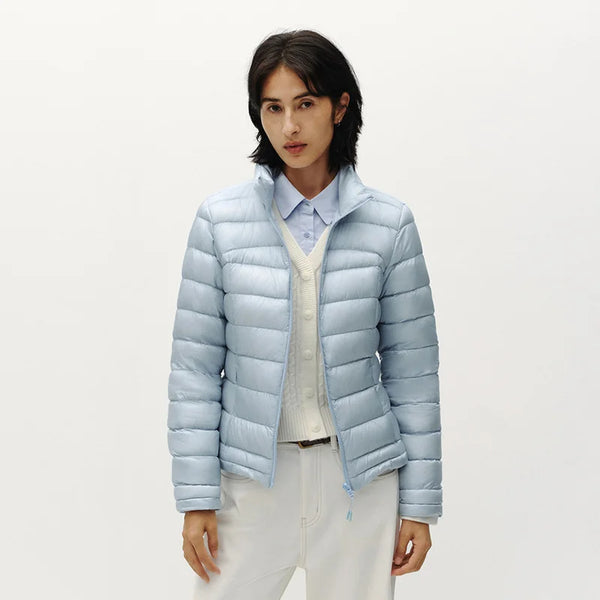 អាវក្រៅ Semir សម្រាប់នារី ការពារទឹក ការពារខ្យល់ ធន់នឹងស្នាមប្រឡាក់ ៩០ ភាគរយ បំពេញដោយរោមចៀមបីស្រទាប់ រចនាបថរដូវរងាឆ្នាំ ២០២៦ សម្រាប់រាល់ថ្ងៃ