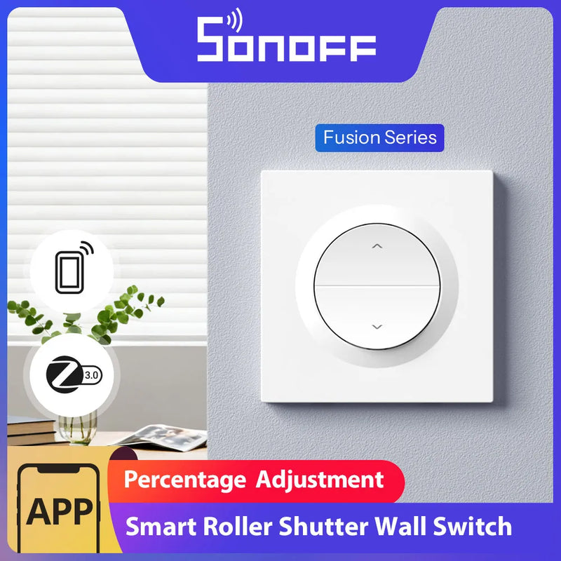 SONOFF Orb-ZBRBS Fusion Series Zigbee Smart Roller Shutter Wall Switch MINI-ZBRBS-E Percentage Adjustment Works ZHA Zigbee2MQTT