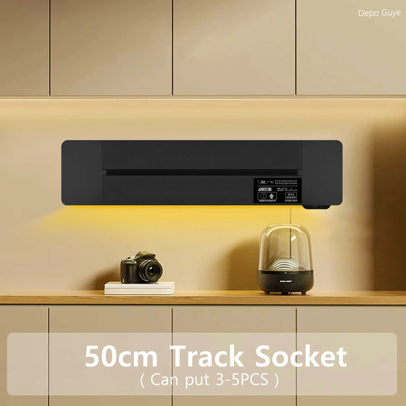 Induction lamp Wall Power Track Socket EU/FR/Russian/Israel/Italy Office Electric Socket Removable Adapter Plug UK Universal USB