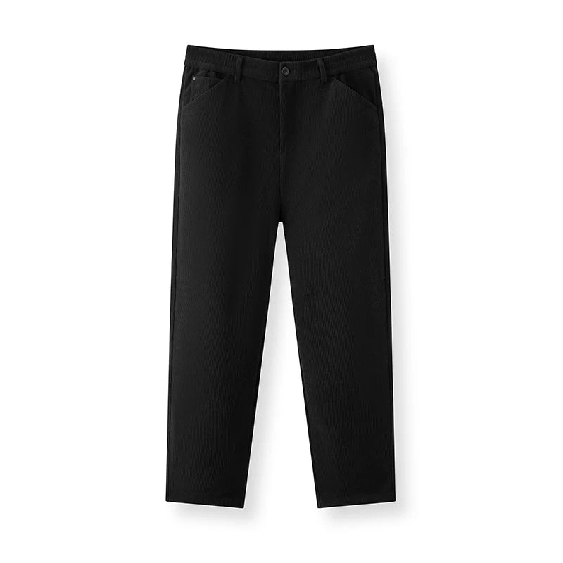 Semir Casual Pants Men Corduroy Loose Tapered Pants Half Elastic Waist 2025 Winter New Long Pants Simple Versatile Men'S Wear