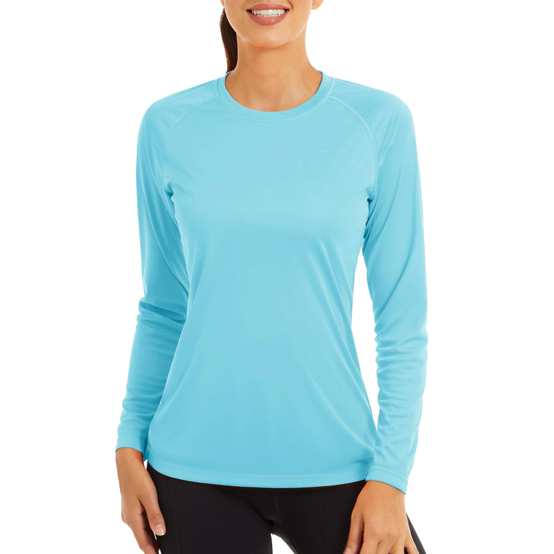 TACVASEN UPF 50+ Sun/Skin Protection Quick Dry T-Shirts Womens Long Sleeve Outdoor Performance Tee Shirts Summer Casual Tops
