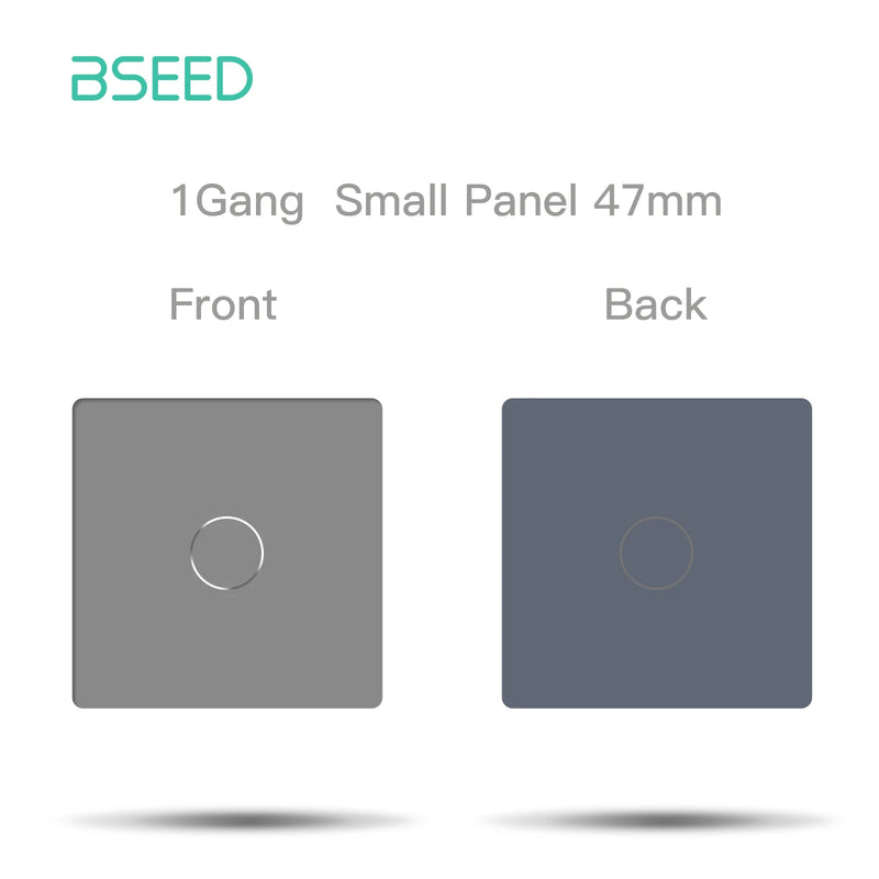 BSEED 1/2/3Gang Wall Touch Switch Small Glass Panel 47mm Dimmer Curtain Crystal Panel Parts Only DIY Combine With Glass Frame