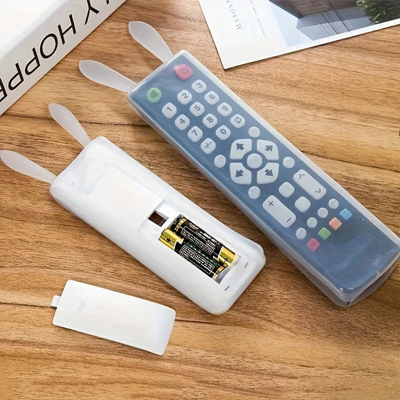 1pc Luminous Silicone Remote Control Cover, Rabbit Ears Dustproof Anti-Fall Protective Case for TV,Air Conditioner Remotes.