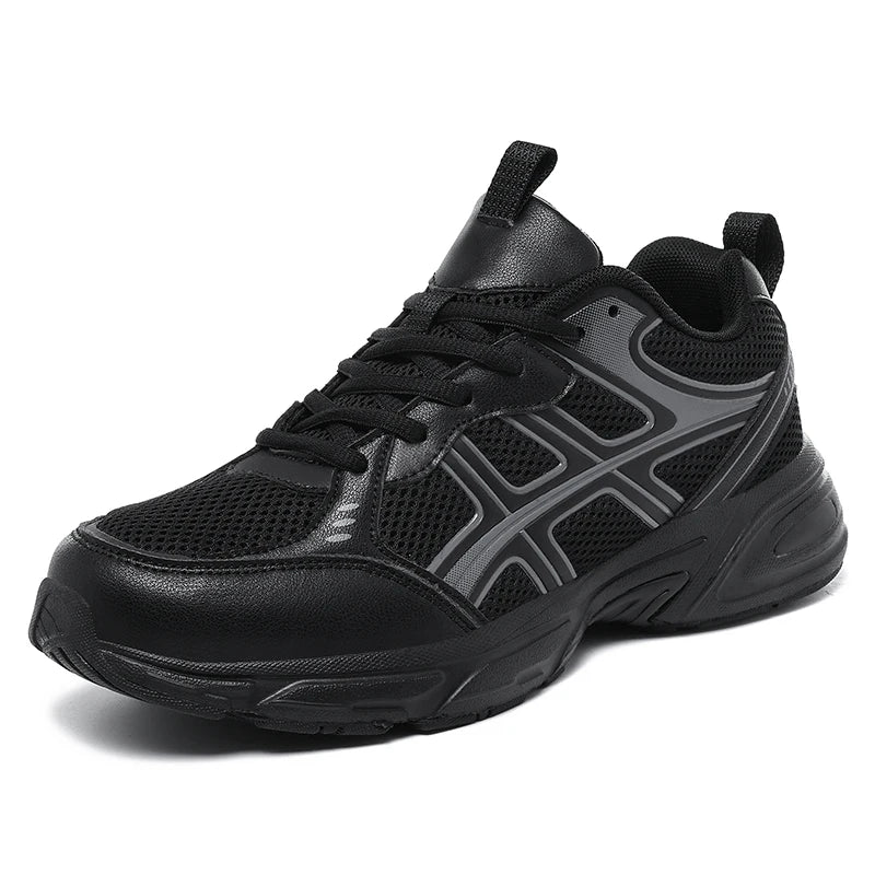 Men's Wide Foot Retro Chunky Sneakers Four Seasons Breathable Soft-sole Anti-slip Lightweight Casual Outdoor Running Sports Shoe