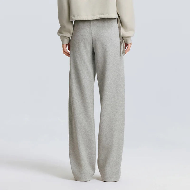 Semir Versatile Pants Women Spring Elastic Waist Drawstring Wide Leg Slim Fit Ins Trendy Slouchy Casual Sweatpants