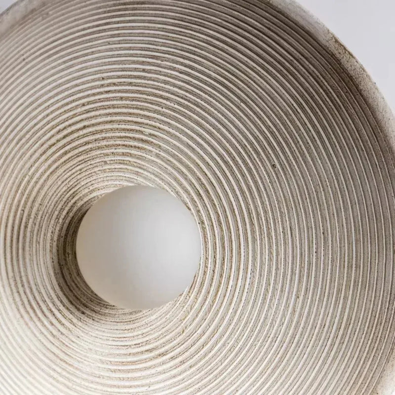 JOYON Wabi Sabi Round Wall Lamp for Bedroom Bedside Aisle Corridor Art Indoor LED Lighting Decor E27 Warm White