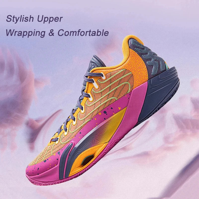 ស្បែកជើងបាល់បោះបុរស Li-Ning POWER XII Professional ធ្វើពីស្នោស្រាល ULTRA ទន់ស្រួល ម៉ាក JIANG LiNing Competition Sneakers ABAV067