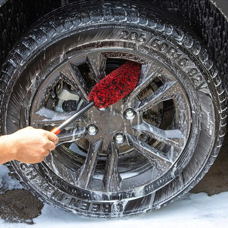 SEAMETAL Auto Wheel Detailing Brush Bendable Wheel Woolies Car Cleaning Tools for Car Rim Tire Wash Accessories