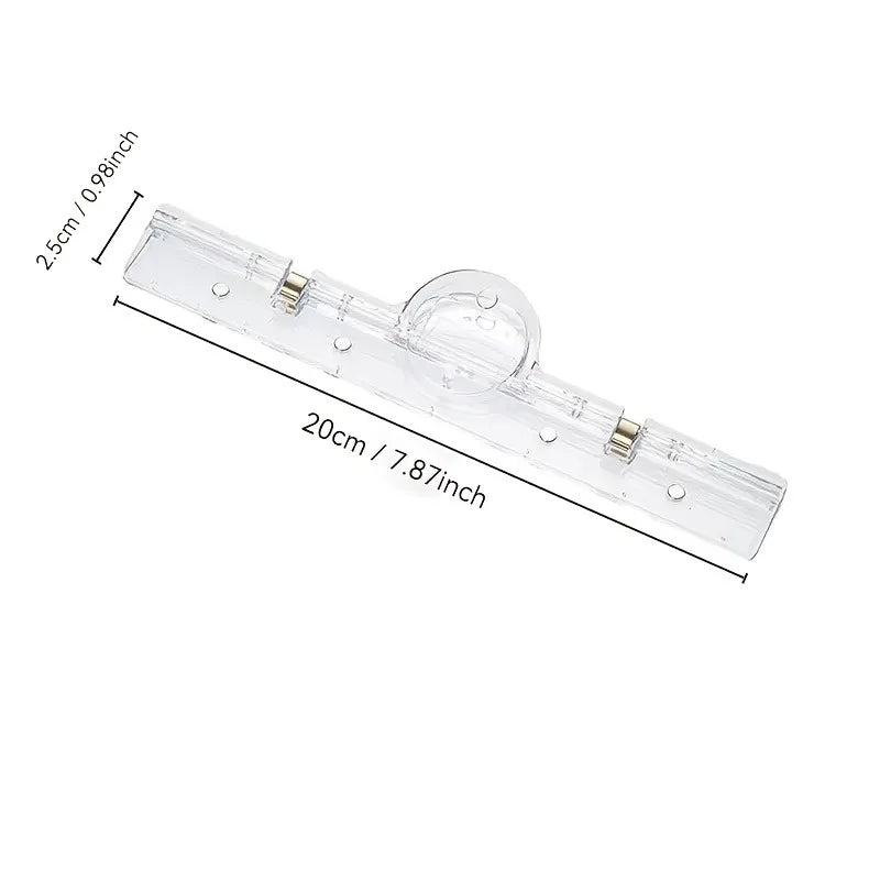 1pc A4 File Clip,Acrylic Transparent Clip with Magnetic Function,Menu Holder,Office Supplies Folder,Moisture-Proof Sealing Clip